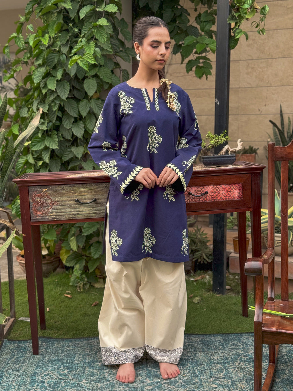 Ornate Blue - Shalwar Kameez